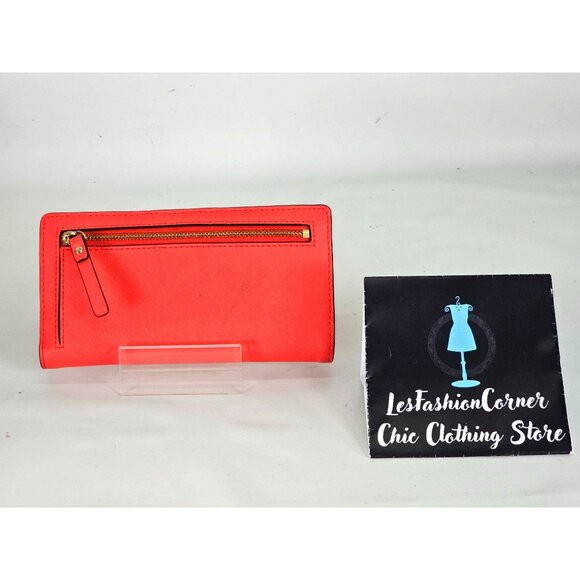 Kate Spade Women's Geranium Saffiano Leather Wallet Newbury Lane Stacy 292 - Picture 4 of 12